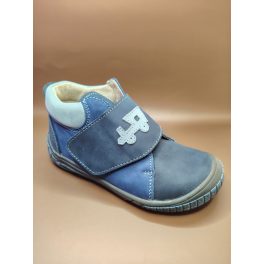Kék fiú vonatos bőr béléses cipő