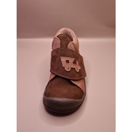 Barna fiú vonatos bőr béléses cipő