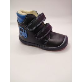 Fekete-kék fiús autós bélelt cipő